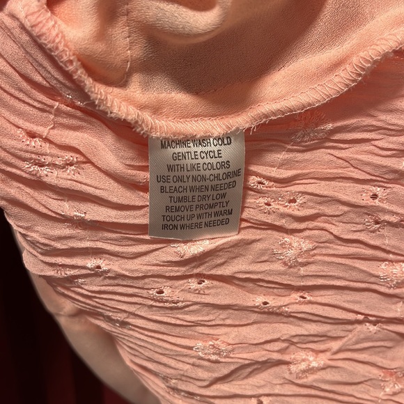 🏷️ Final Price Clearance - Peach top with ruffled cap sleeves - Sunny Taylor 3X - Picture 8 of 8